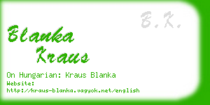blanka kraus business card